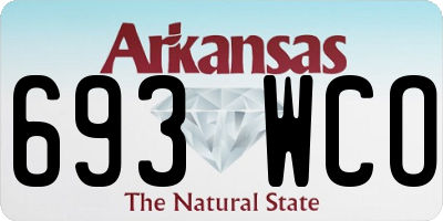 AR license plate 693WCO