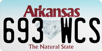 AR license plate 693WCS