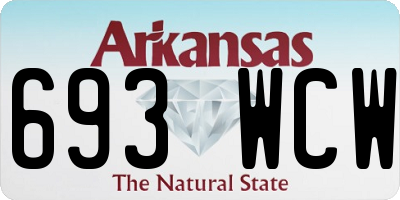 AR license plate 693WCW