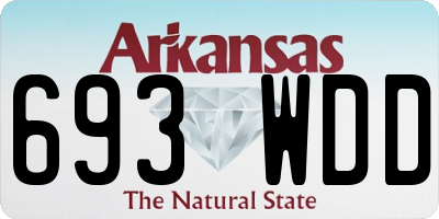 AR license plate 693WDD