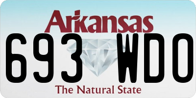 AR license plate 693WDO