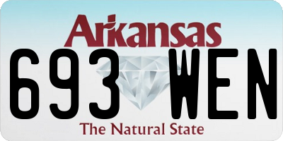 AR license plate 693WEN