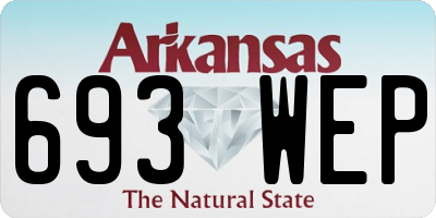 AR license plate 693WEP