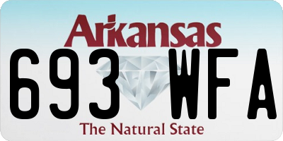 AR license plate 693WFA