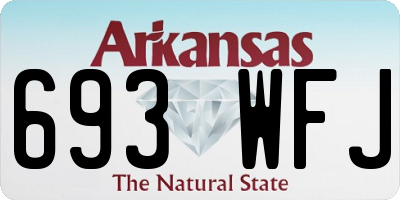 AR license plate 693WFJ