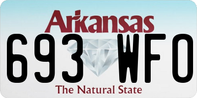 AR license plate 693WFO