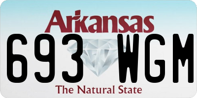 AR license plate 693WGM