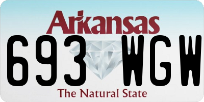 AR license plate 693WGW