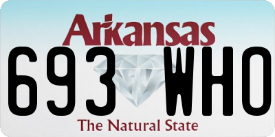 AR license plate 693WHO
