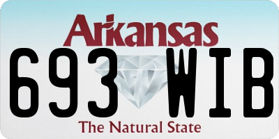 AR license plate 693WIB