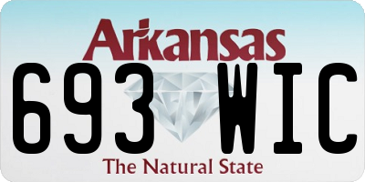 AR license plate 693WIC