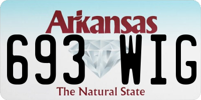 AR license plate 693WIG