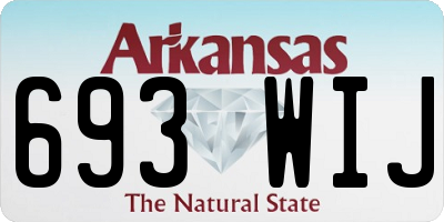 AR license plate 693WIJ