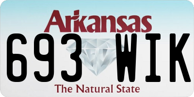 AR license plate 693WIK