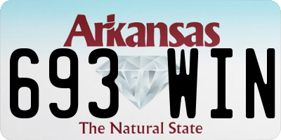 AR license plate 693WIN