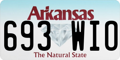 AR license plate 693WIO