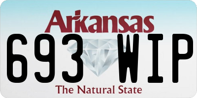 AR license plate 693WIP