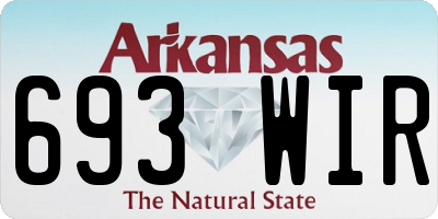 AR license plate 693WIR
