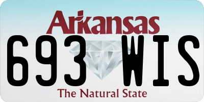 AR license plate 693WIS