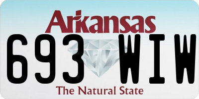 AR license plate 693WIW