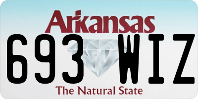 AR license plate 693WIZ
