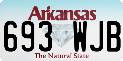 AR license plate 693WJB