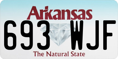 AR license plate 693WJF