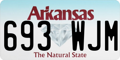 AR license plate 693WJM