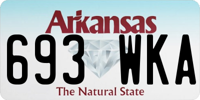AR license plate 693WKA
