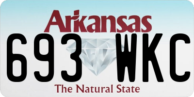 AR license plate 693WKC