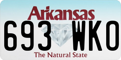 AR license plate 693WKO