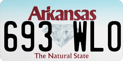 AR license plate 693WLO