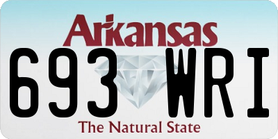 AR license plate 693WRI