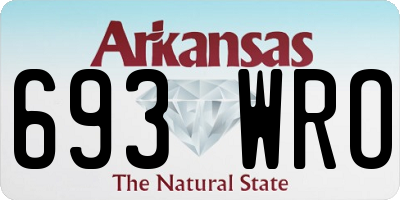 AR license plate 693WRO