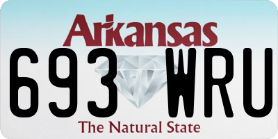 AR license plate 693WRU