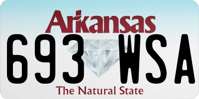 AR license plate 693WSA