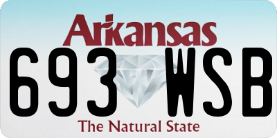 AR license plate 693WSB