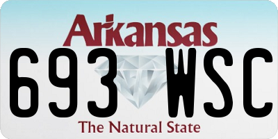 AR license plate 693WSC