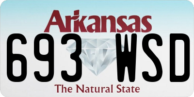 AR license plate 693WSD