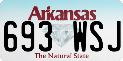 AR license plate 693WSJ