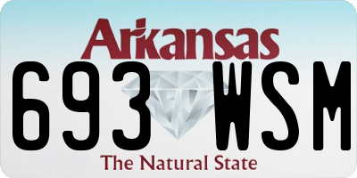 AR license plate 693WSM