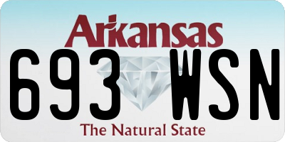AR license plate 693WSN