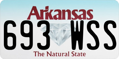 AR license plate 693WSS