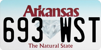 AR license plate 693WST