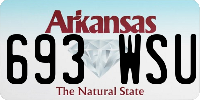 AR license plate 693WSU