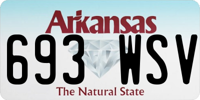 AR license plate 693WSV
