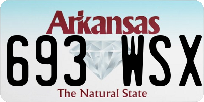 AR license plate 693WSX