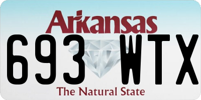 AR license plate 693WTX