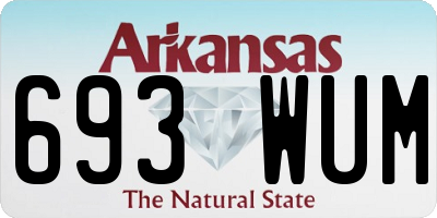 AR license plate 693WUM