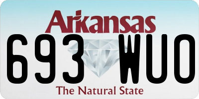 AR license plate 693WUO
